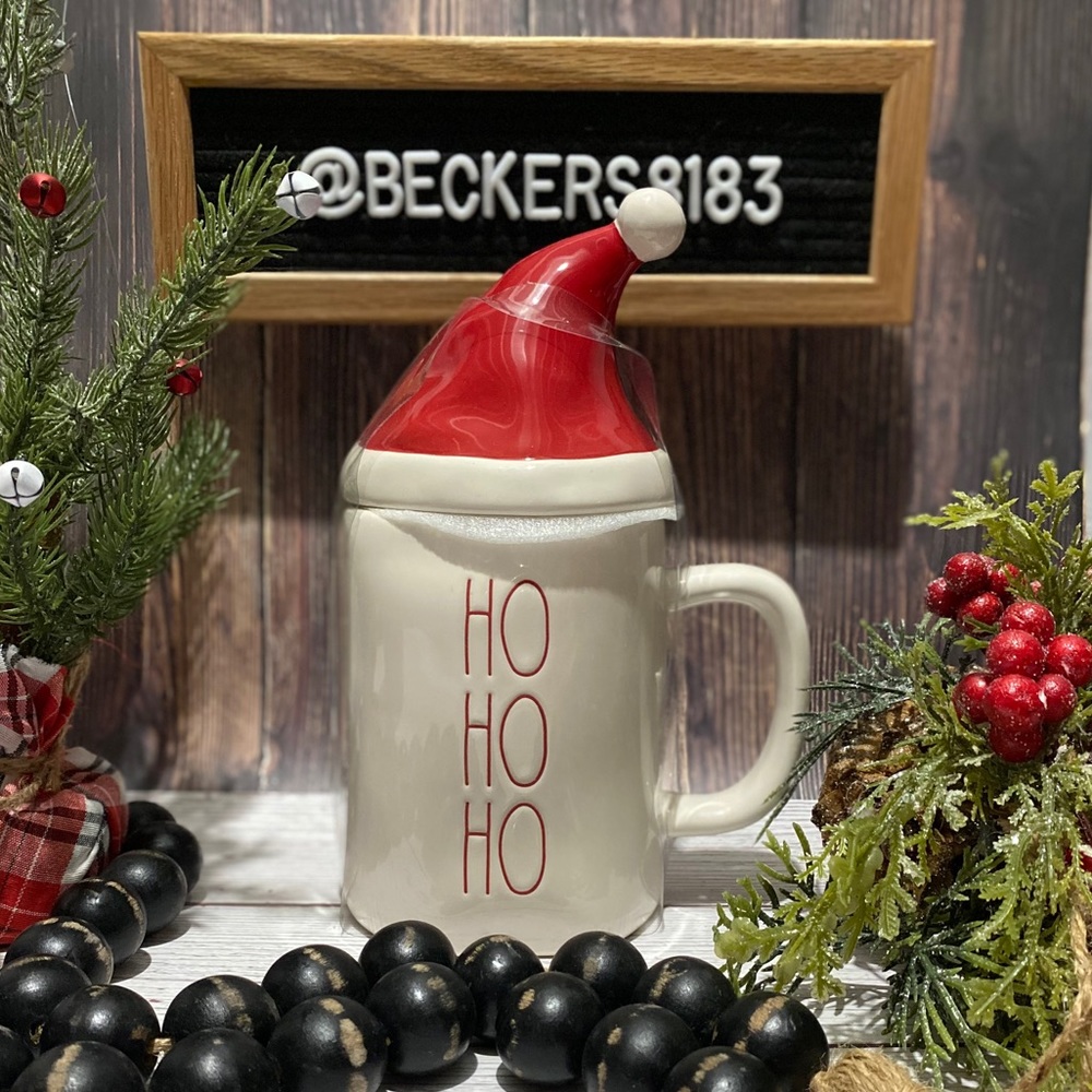 RAE DUNN | “HO HO HO” Santa Lidded Mug